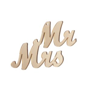 Χρυσό κοπτικό plexiglass με σχέδιο Mr & Mrs