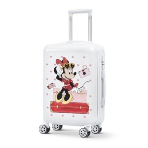 Ζωγραφιστή λευκή βαλίτσα trolley βαπτιστικών με τη Μίνι ταξιδιώτισσα
