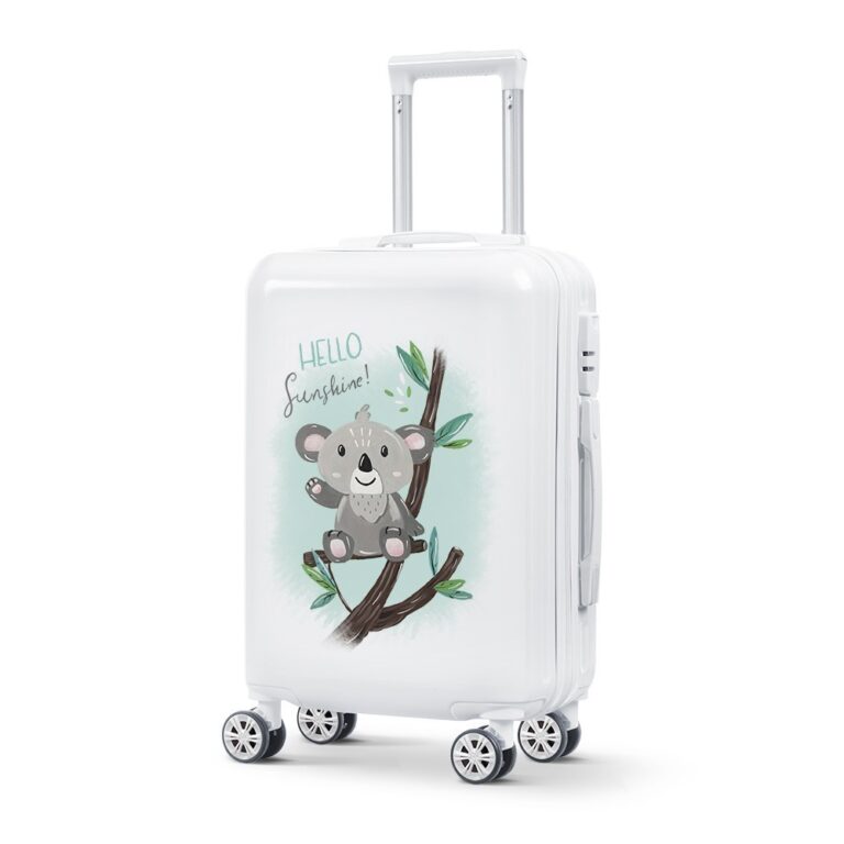 Ζωγραφιστή βαλίτσα trolley βαπτιστικών με κοάλα σε κλαδί