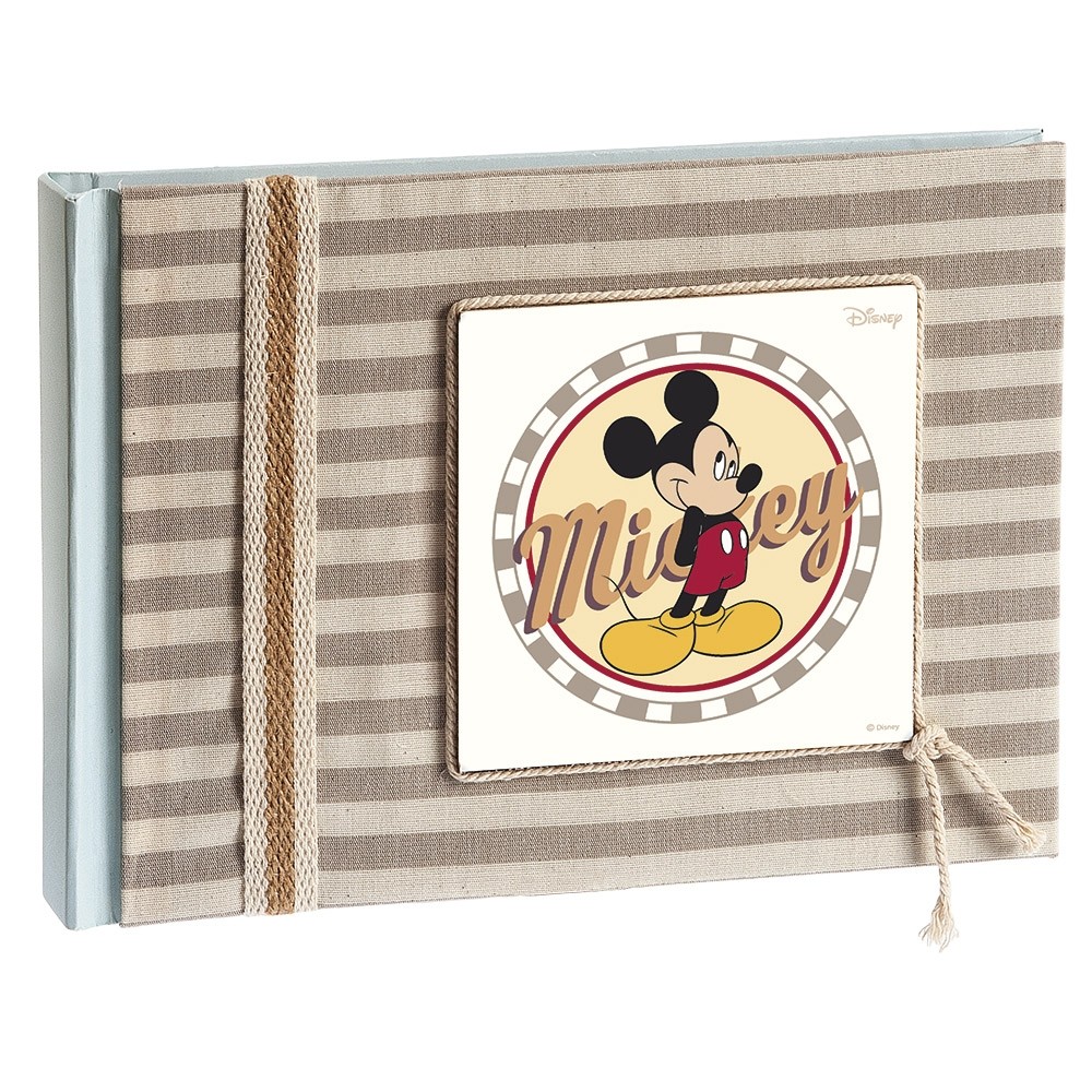 Βιβλίο_Ευχών_Mickey_Retro Βιβλίο ευχών με ξύλινο καδράκι κόκκινου Μίκυ