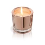 Γυάλινο ρεσώ με αρωματικό κερί σε rose gold