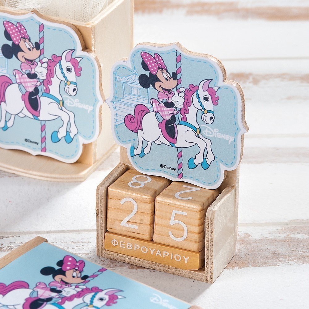 Ημερολόγιο_Minnie_Carousel Ξύλινο ημερολόγιο με παράσταση Μίνι Carousel