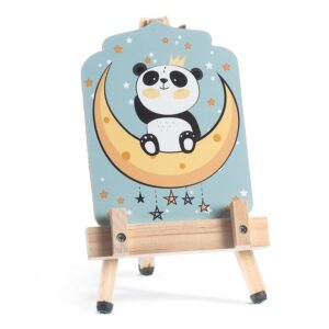 Ξύλινο καδράκι panda πάνω σε καβαλέτο