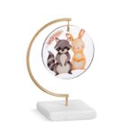 Αλεπού και λαγουδάκι σε στυλ boho σε plexiglass κρεμαστό