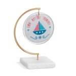 Καραβάκι με ναυτικό μήνυμα σε plexiglass κρεμαστό