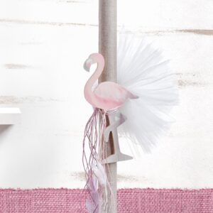 Λαμπάδα βάπτισης με ροζ flamingo