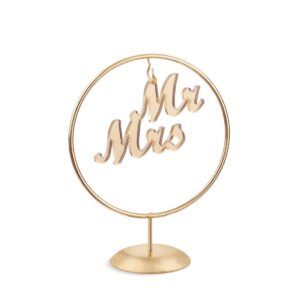 Διακοσμητικό MR & MRS σε χρυσή απόχρωση με μεταλλική βάση