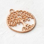 Μεταλλικό κρεμαστό στρογγυλό δέντρο σε rose gold