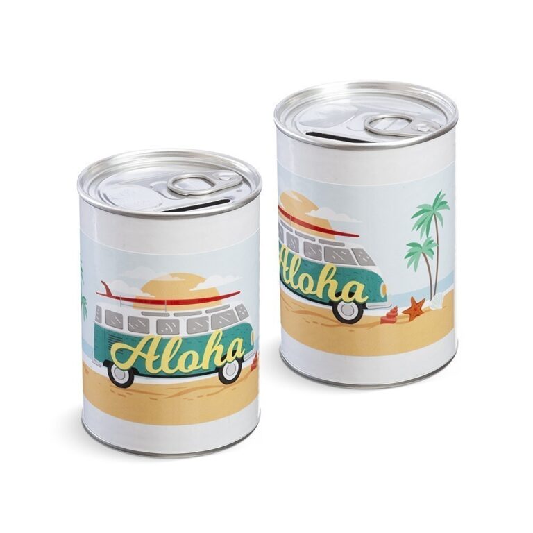 Μεταλλικός κουμπαράς με τύπωμα Aloha