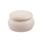 Γύψινη μπιζουτιέρα σε σχήμα macaron σε μόκα χρώμα
