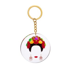 Μπρελόκ plexiglass με παράσταση Frida Kahlo