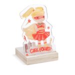 Ξύλινη βάση ρεσώ με plexiglass κοπτικό Super Girl Power