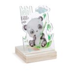 Ξύλινη βάση ρεσώ με plexiglass κοπτικό panda και ευκαλύπτου