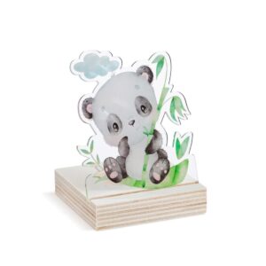 Ξύλινη βάση ρεσώ με plexiglass κοπτικό panda και ευκαλύπτου