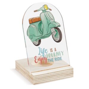 Ξύλινη βάση ρεσώ με plexiglass ένθετο βεραμάν βέσπας