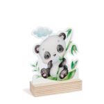 Ξύλινη βάση με panda και ευκάλυπτο
