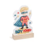 Ξύλινη βάση με θέμα Super Boy Power