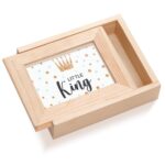 Ξύλινη κασετίνα με πλαίσιο plexiglass και κορώνα Little King