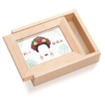 Ξύλινη κασετίνα με παράσταση της Frida Kahlo