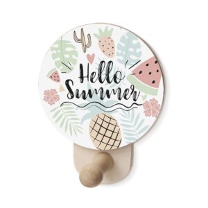 Ξύλινη κρεμάστρα τοίχου με θέμα Hello Summer
