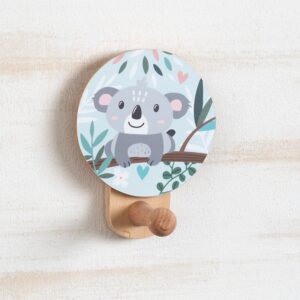 Ξύλινη κρεμάστρα τοίχου με κοπτικό koala
