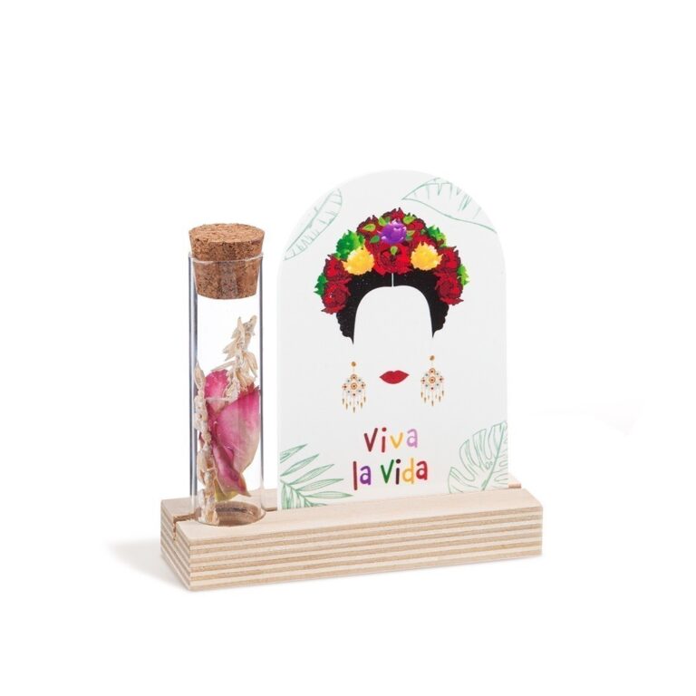 Ξύλινη βάση με παράσταση Frida Kahlo