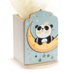 Ξύλινη μολυβοθήκη με κοπτικό panda