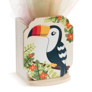 Ξύλινη μολυβοθήκη με κοπτικό toucan