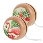 Ξύλινο γιο-γιο με flamingo