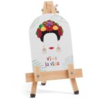 Ξύλινο καβαλέτο με απεικόνιση Frida Kahlo