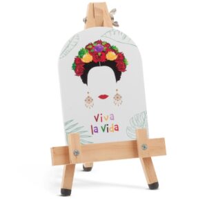 Ξύλινο καβαλέτο με απεικόνιση Frida Kahlo