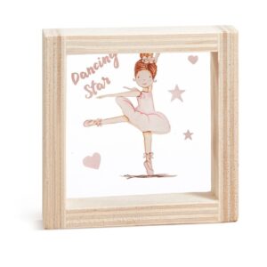 Ξύλινο καδράκι με μπαλαρίνα dancing star