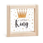Ξύλινο καδράκι με κορώνα Little King