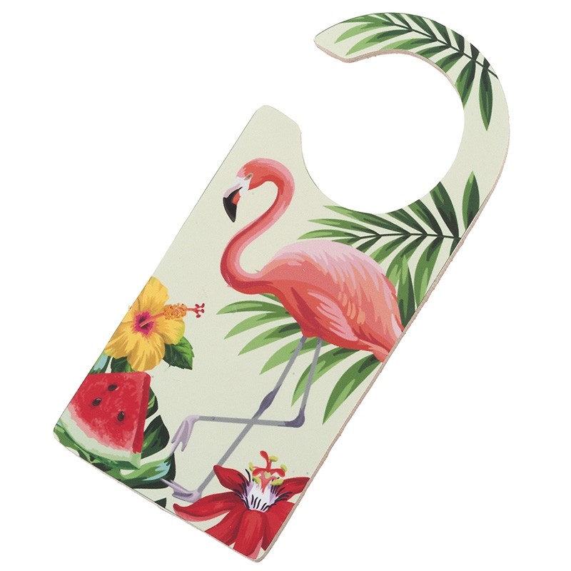 Ξύλινο_διακοσμητικό_πόρτας_Flamingo Ξύλινο κρεμαστό διακοσμητικό πόρτας με flamingo