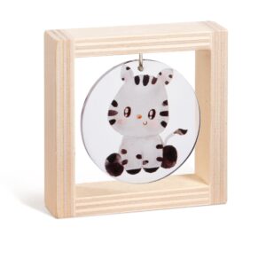 Ξύλινο καδράκι με plexiglass, θέμα baby ζέβρα