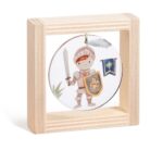 Ξύλινο καδράκι με plexiglass, θέμα ιππότης παραμυθιού