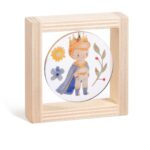 Ξύλινο καδράκι με plexiglass, θέμα πρίγκιπας παραμυθιού