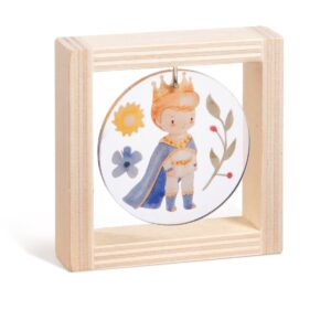Ξύλινο καδράκι με plexiglass, θέμα πρίγκιπας παραμυθιού