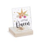 Ξύλινο ρεσώ με παράσταση κορώνας Little Queen