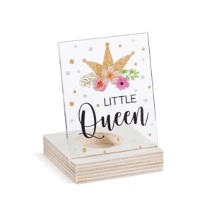 Ξύλινο ρεσώ με παράσταση κορώνας Little Queen