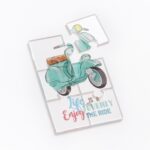 Plexiglass puzzle 6 κομματιών με τύπωμα βεραμάν βέσπας