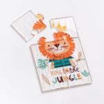 Plexiglass puzzle 6 κομματιών με τύπωμα λιονταριού της ζούγκλας