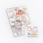 Plexiglass puzzle 6 κομματιών με τύπωμα ζωακιών φάρμας