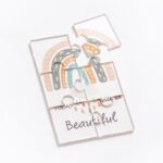 Plexiglass puzzle 6 κομματιών με τύπωμα ουράνιου τόξου