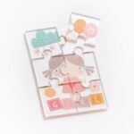 Plexiglass puzzle 6 κομματιών με τύπωμα κοριτσιού σε ροζ αποχρώσεις
