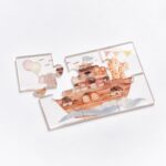 Plexiglass puzzle 6 κομματιών με τύπωμα κιβωτού με ζωάκια