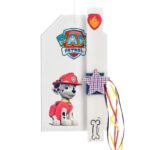 Ξύλινη ετικέτα με τον Marshall από τους Paw Patrol