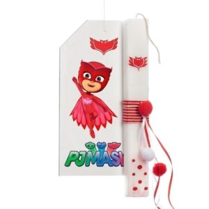 Ξύλινη ετικέτα με την Owlette από τους Pj Masks
