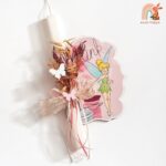 Ξύλινη παράσταση Τίνκερμπελ Flowers με πεταλούδες