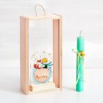 Ξύλινο κουτί με θέμα little prince σε plexiglass